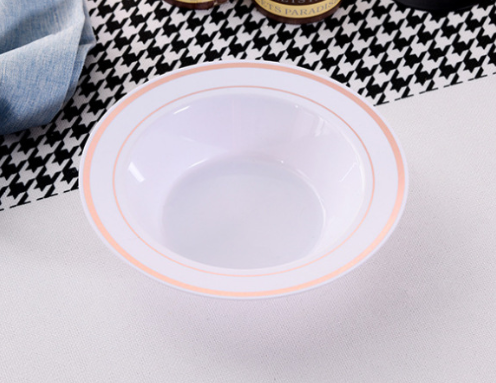 BOL LAVABLE DORE/ARG/ROSE GOLD 19CM PQT DE 6PCES