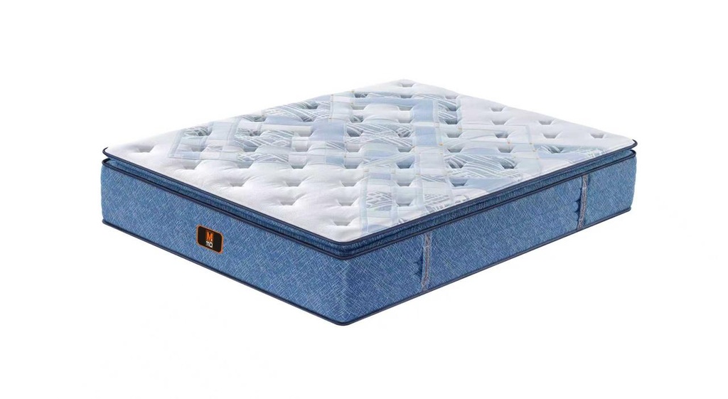 MATELAS AVEC SURMATELAS INTEGRE 180X200X26 M110   BLEU