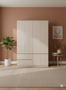 ARMOIRE   6P/2T  1600X2400X600  C24-4  MDF/METAL GRIS FONCE
