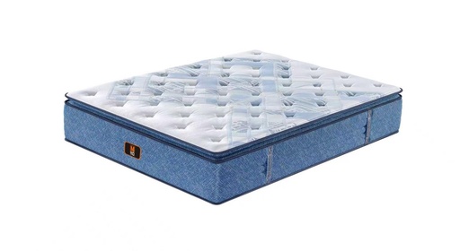 MATELAS AVEC SURMATELAS INTEGRE 140X190X26 M110 BLEU