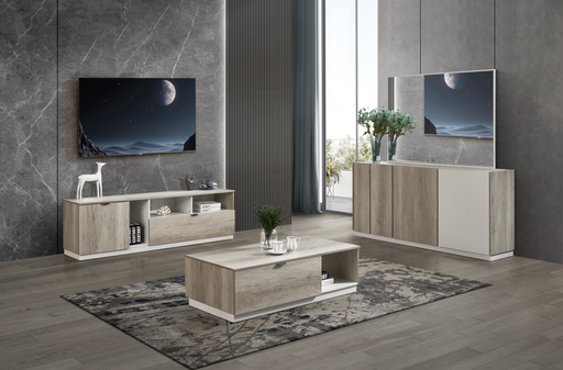 TABLE BASSE DZ38 GRIS BOIS M58/M40 1200X600X363